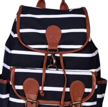 Small 5 L Backpack BLACK TAN Black White