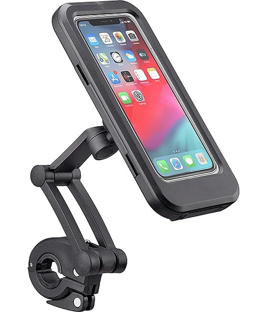 sakimo Phone Holder for Bike Outdoor Waterproof Phone Mount with Aluminum Alloy Installation Base Anti-Glare Touch-Screen Design 360 ° Rotatable Phone Holder