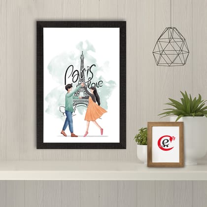 Paris Love Theme Satin Matt Texture UV Art Painting