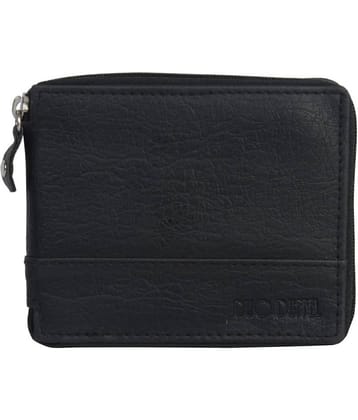 DUO DUFFEL - Black Faux Leather Men's Zip Around Wallet ( Pack of 1 )
