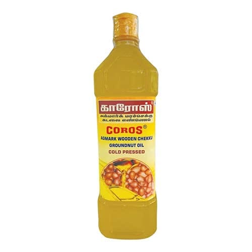 Coros (Wooden Chekku-Cold Pressed) Groundnut Oil 1 Ltr