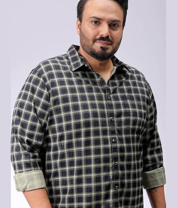 HARDSODA 100% Cotton Regular Fit Checks Full Sleeves Men's Casual Shirt - Black ( Pack of 1 )