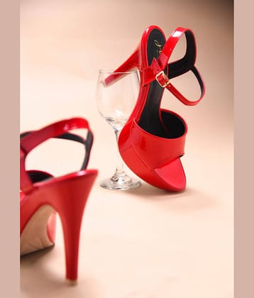 JM Looks Red Women's Sandal Heels