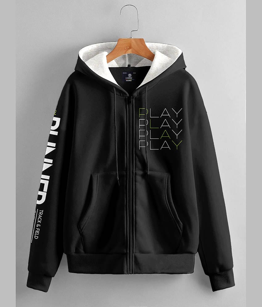 CODEZ Pack of 1 Boys Cotton Blend Sweatshirt ( Black )