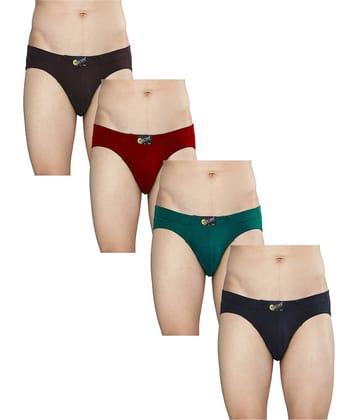 VEE SAA Pack of 4 Cotton Briefs For Men's ( Multicolor )