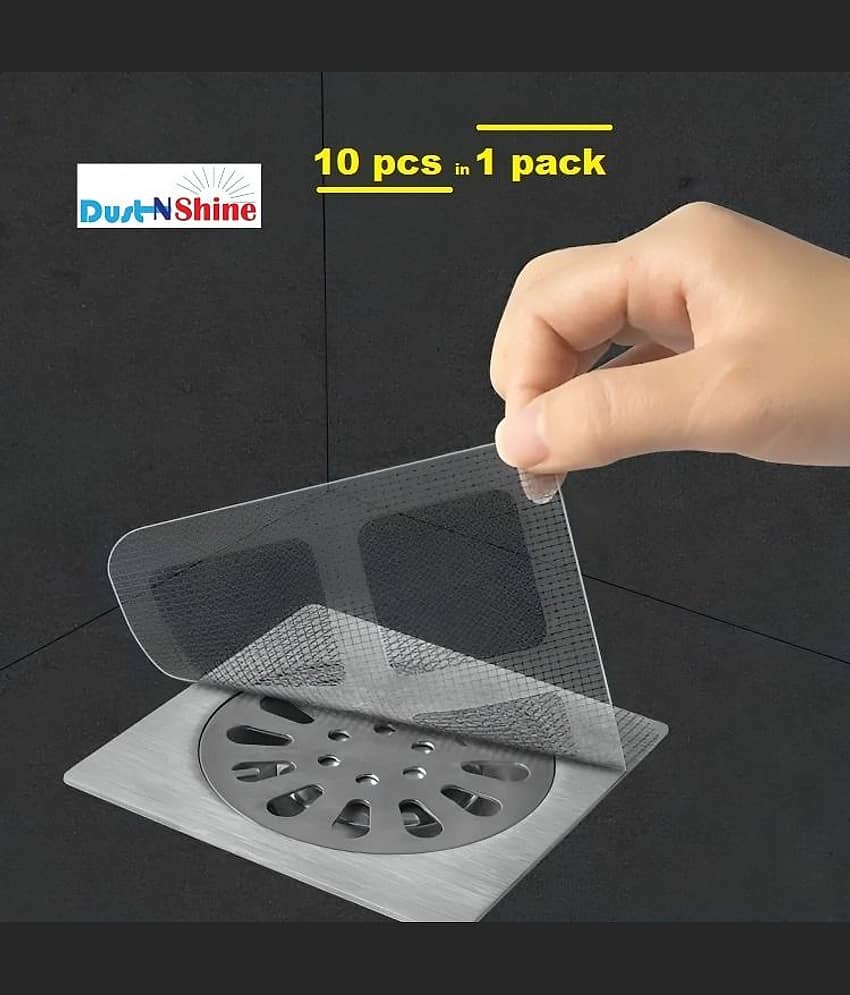 Disposable Shower Drain Hair Catcher Waterproof Mesh Stickers (Pack of 10)