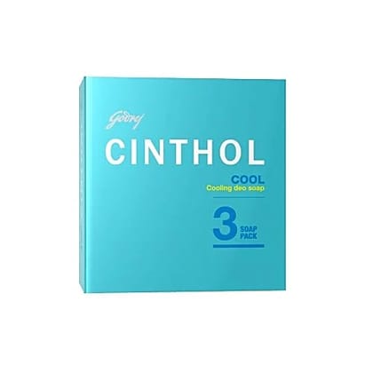 Cinthol Cool Menthol + Active Deo Fragrance Soap, 99.9% Germ Protection, 100 g (Pack of 3)