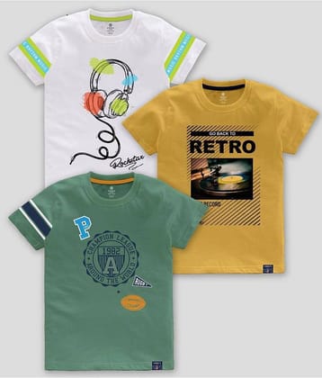 CODEZ Pack of 4 Boys Cotton Blend T-Shirt ( Multicolor )