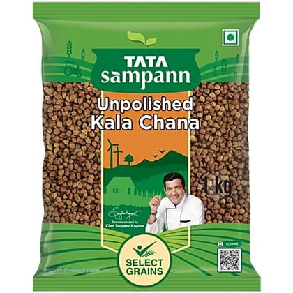 Tata Sampann Unpolished Kala Black/Brown Chana, 1 kg - 1 kg - 1 kg - One unit