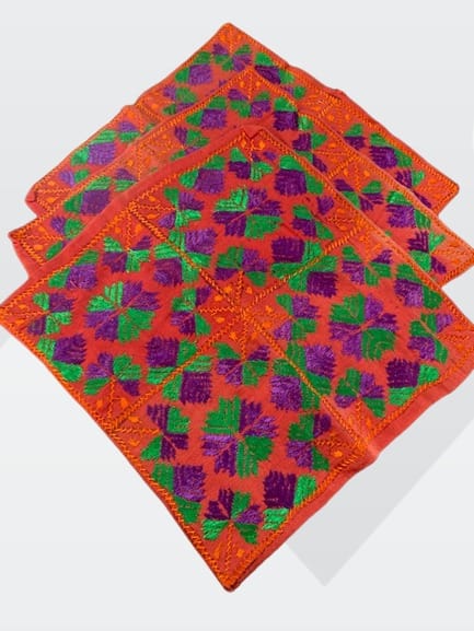 Handcrafted Phulkari Cushion Covers | Set of 3