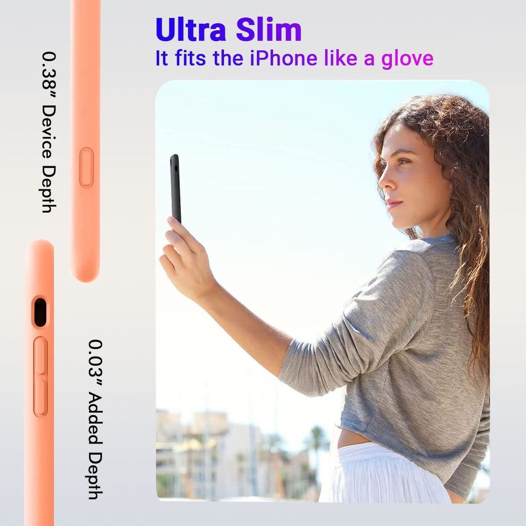 LIRAMARK Liquid Silicone Soft Back Cover Case for Apple iPhone 7 Plus / 8 Plus