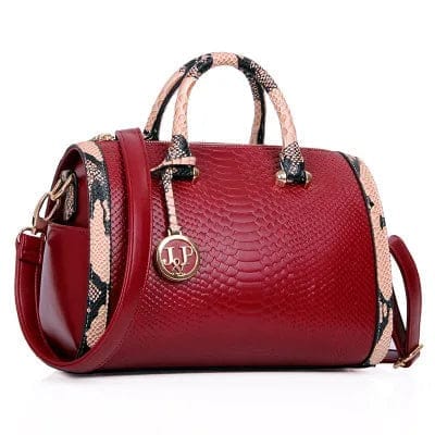 Sling Bag Handbag Large Capacity Women Hand Bag Snake Leather Boston Handbag For Women Women'S Tote Bags