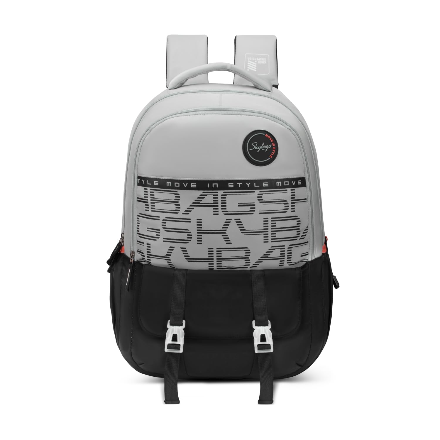 Aero Pro 38L Casual Backpack for Boys & Girls with 3 Compartments & Adjustable Strap | Insulated Tiffin Pouch | Rain Cover | Aer-Zone Back Panel | Perfect for School & Travel - Unisex