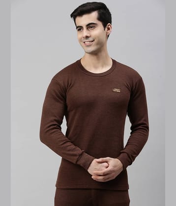 Lux Cottswool Pack of 1 Cotton Blend Thermal Tops For Men's ( Brown )