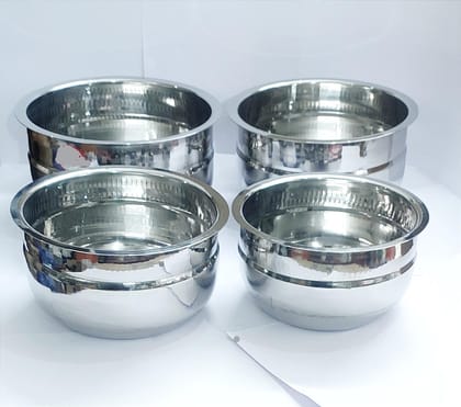 NAAYAGI - Stainless Steel Hammered Finish - TOPE SET , Ethnic POTTU VAANA Chatty , MULTIPURPOSE VESSEL, TOPE SET, VAANA SET