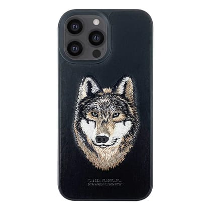 iPhone 14 Cover - Santa Barbara Genuine Leather Case Savanna Series-Wolf