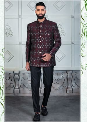 Black Designer Jodhpuri Suit for Mens-S
