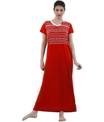 Reposey Viscose Night Dress - Red Single