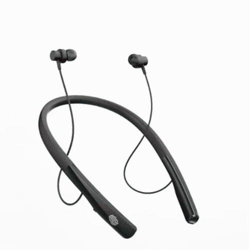 Walta Elite Yoyo Neckband Low latency Smart ENC Touch control Vibrational buzz Playtime 25 hours- Black