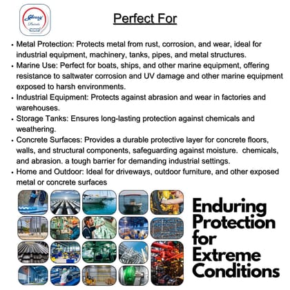 Heavy-Build Epoxy Paint for Tanks, Machinery, Kitchen, Garage Floor, Labs, Hospitals, Cemented Surfaces & More | Superior Glossy Finish – Pebble Grey (1 L)