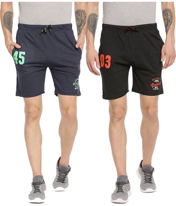 Ardeur - Cotton Blend Multi Men's Shorts ( Pack of 2 )