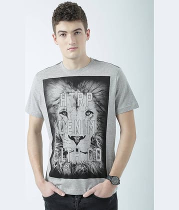 Huetrap Pack of 1 Cotton Regular Fit Men's T-Shirt ( Grey )
