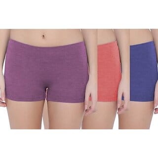 Eleg Style Pack Of 3 Women Boy Short Multicolor Panty