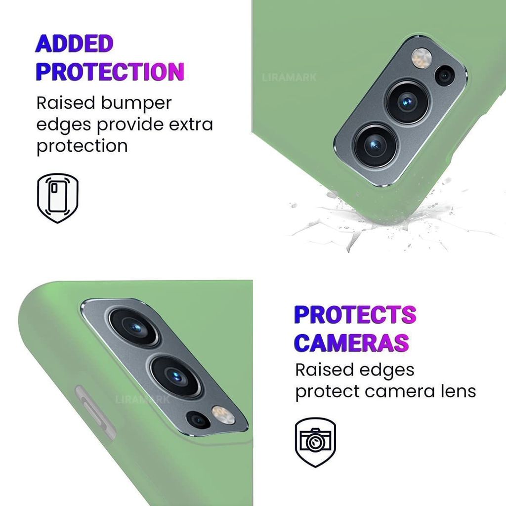 LIRAMARK Liquid Silicone Soft Back Cover Case for OnePlus Nord 2 5G