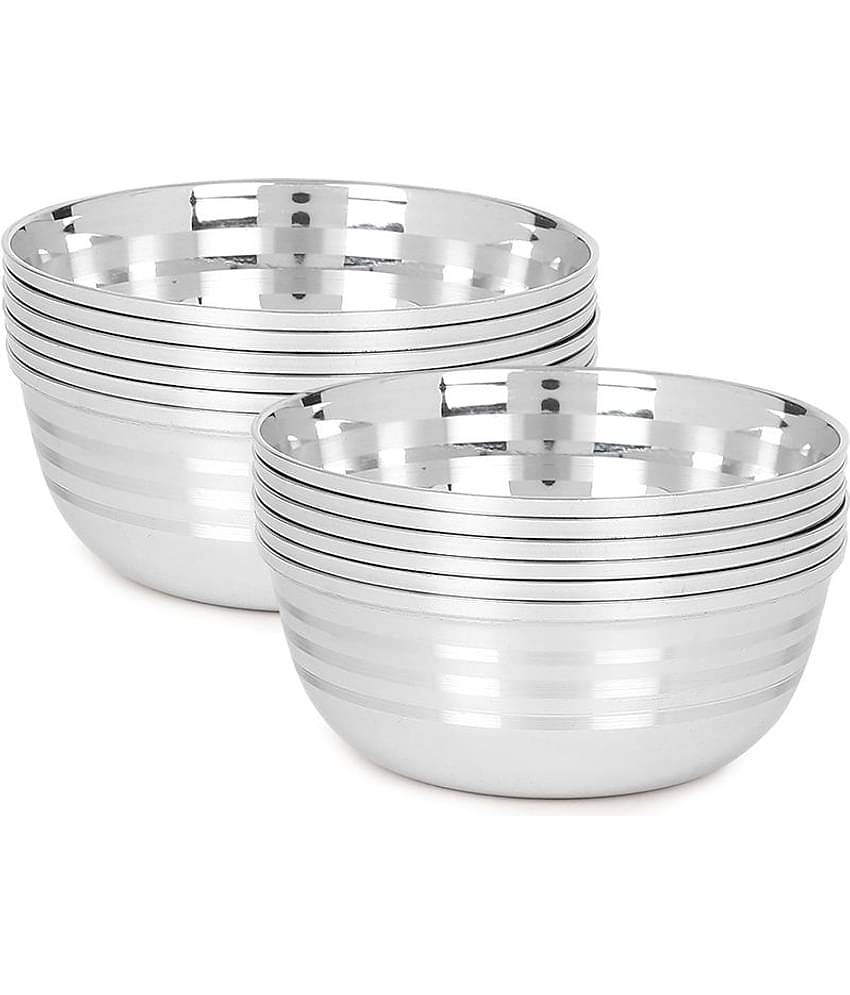 Dynore - Vegetable Bowls Stainless Steel Snacks Bowl 130 mL ( Set of 12 )