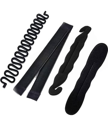 VSAKSH Women's Black Party Hair Bun Styling Accessories