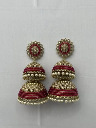 Kundan and Polka Jhumka 0062