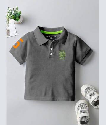 CODEZ Pack of 1 Boys Cotton Blend T-Shirt ( Grey )