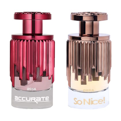 OSSA ACCURATE EDP 100ML AND SO NICE EDP 100ML (PACK OF 2) OSSA ACCURATE EDP 100ML AND SO NICE EDP 100ML (PACK OF 2) - 100ml + 100ml