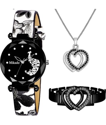 Mikado Leather Round Womens Watch