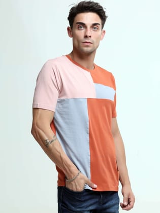 Blitz tangy orange light weight tshirt-S
