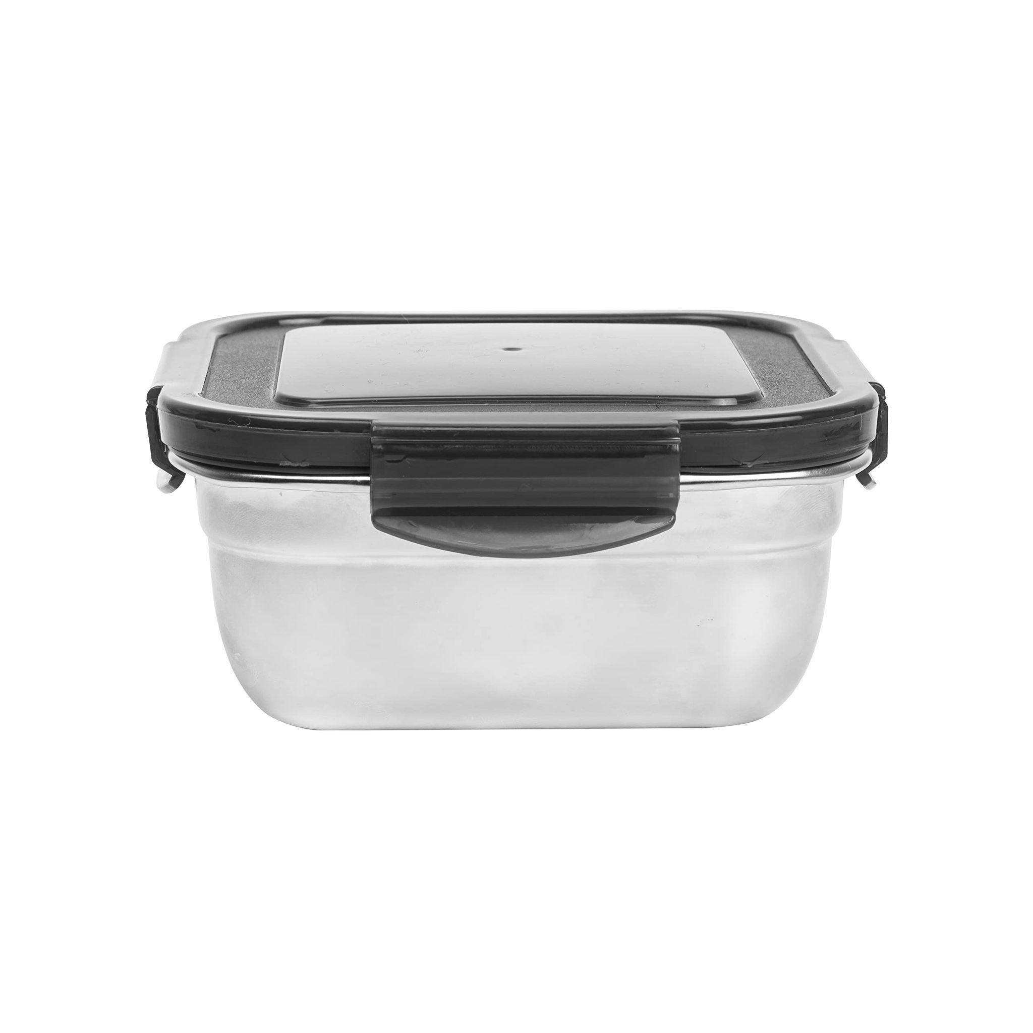 Femora High Steel Square Container Airtight Leakproof Unbreakable Storage Container/Lunch Box - 380 ml/gm