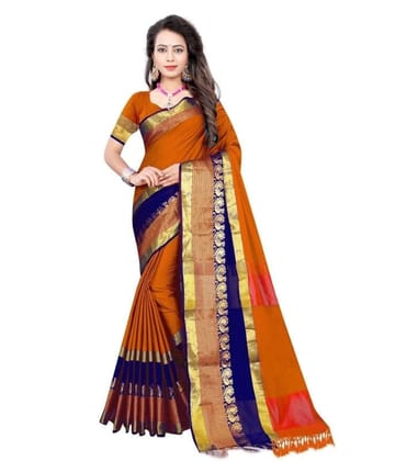 Women's Jacquard Woven Saree With Unstitched Blouse 5.5Mtr (Multicolor)-PID54480