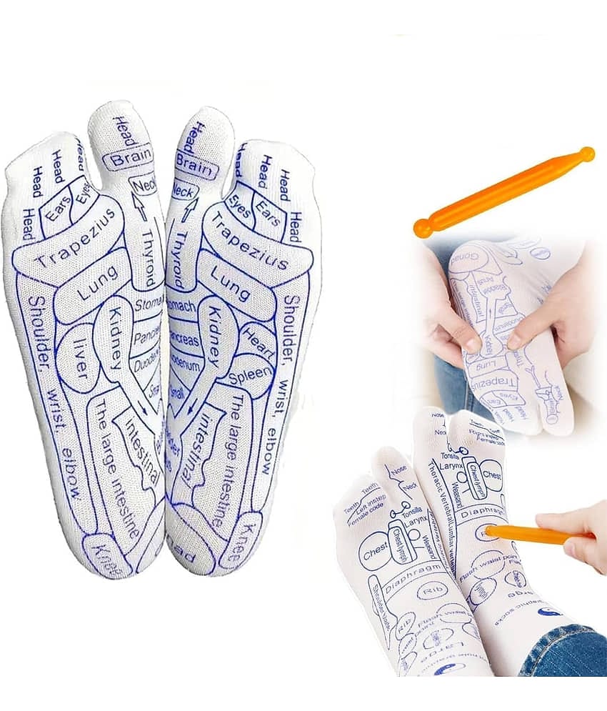 GEEO Reflexology Socks with Tools,Reflexology Socks Set,Acupressure Reflexology Socks with Trigger Point Massage Tool,Reflexology Foot Massage Socks,Foot Pain Relief Remedy for Foot Massager