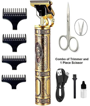 geemy - Buddha With Scissor Multicolor Cordless Beard Trimmer With 60 minutes Runtime