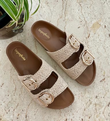Kendal Raffia Two Strap Sliders-38