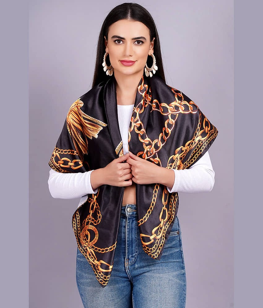 AXOLOTL Multicolor Satin Women's Scarf ( Pack of 1 )