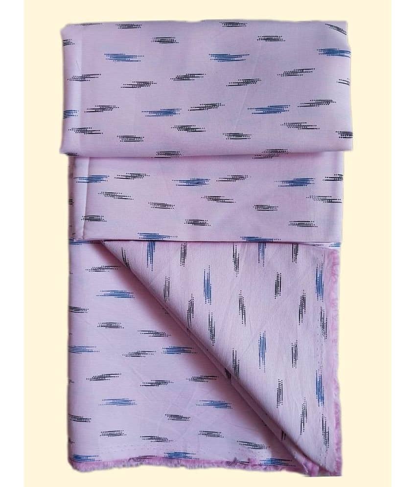 Makhanchor - Pink Cotton Men's Unstitched Shirt Piece ( Pack of 1 )