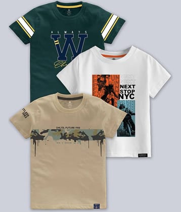 CODEZ Pack of 1 Boys Cotton Blend T-Shirt ( Multi Color )