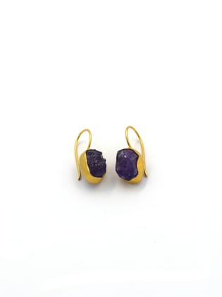Amethyst Single Stone Drop Earrings