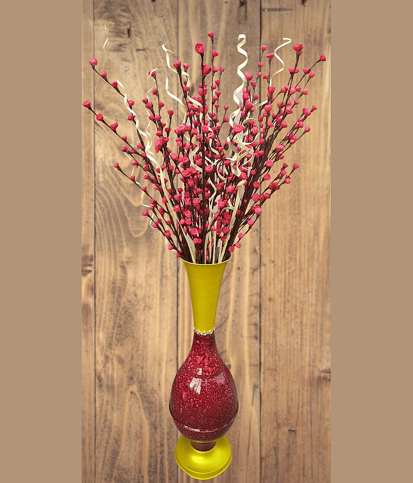 Fab n Style Rose Red Artificial Flowers Bunch - Pack of 1