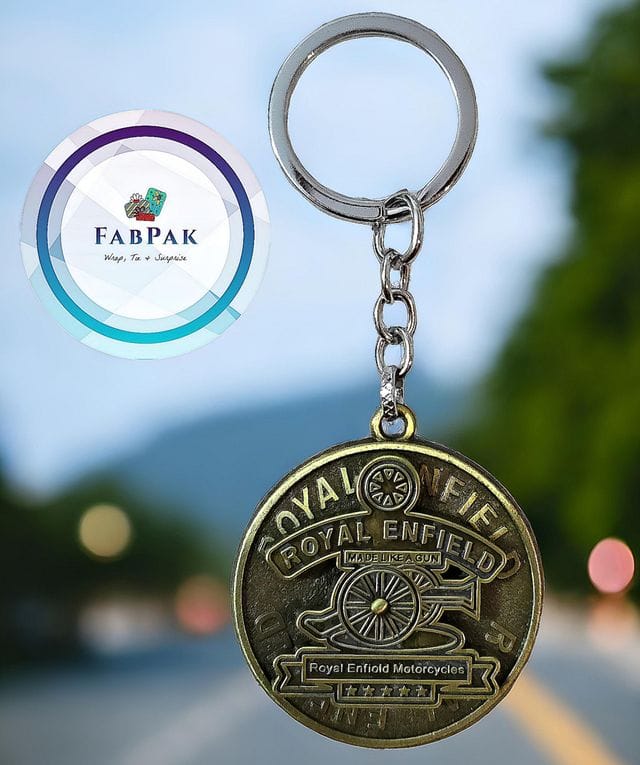 FABPAK Rotating Metal ROYAL ENFIELD Keychain