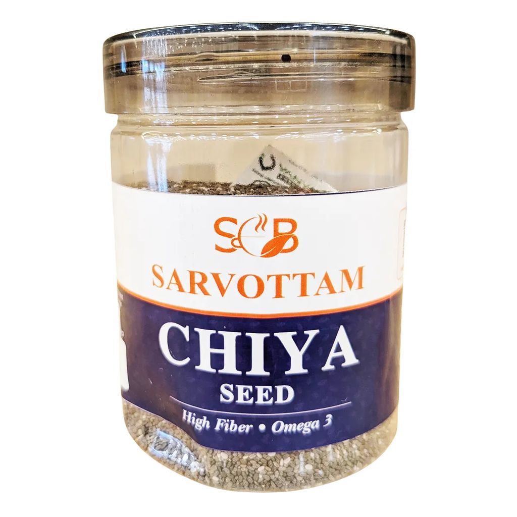 Sarvottam Chia Seeds Box 250g | Premium Raw Chia Seeds | Rich in Omega-3, Protein & Fiber | Superfood for Weight Loss, Smoothies & Healthy Diet