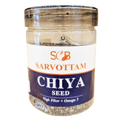 Sarvottam Chia Seeds Box 250g | Premium Raw Chia Seeds | Rich in Omega-3, Protein & Fiber | Superfood for Weight Loss, Smoothies & Healthy Diet