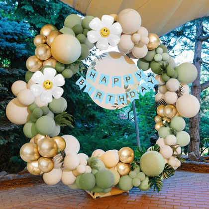 Green and Gold Balloons