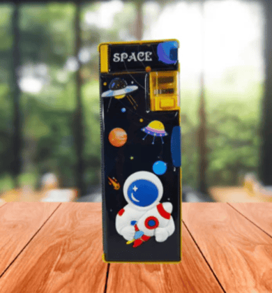 Kids Astronaut/Space Magnetic, Squishy, Dual-Sided Pencil Box